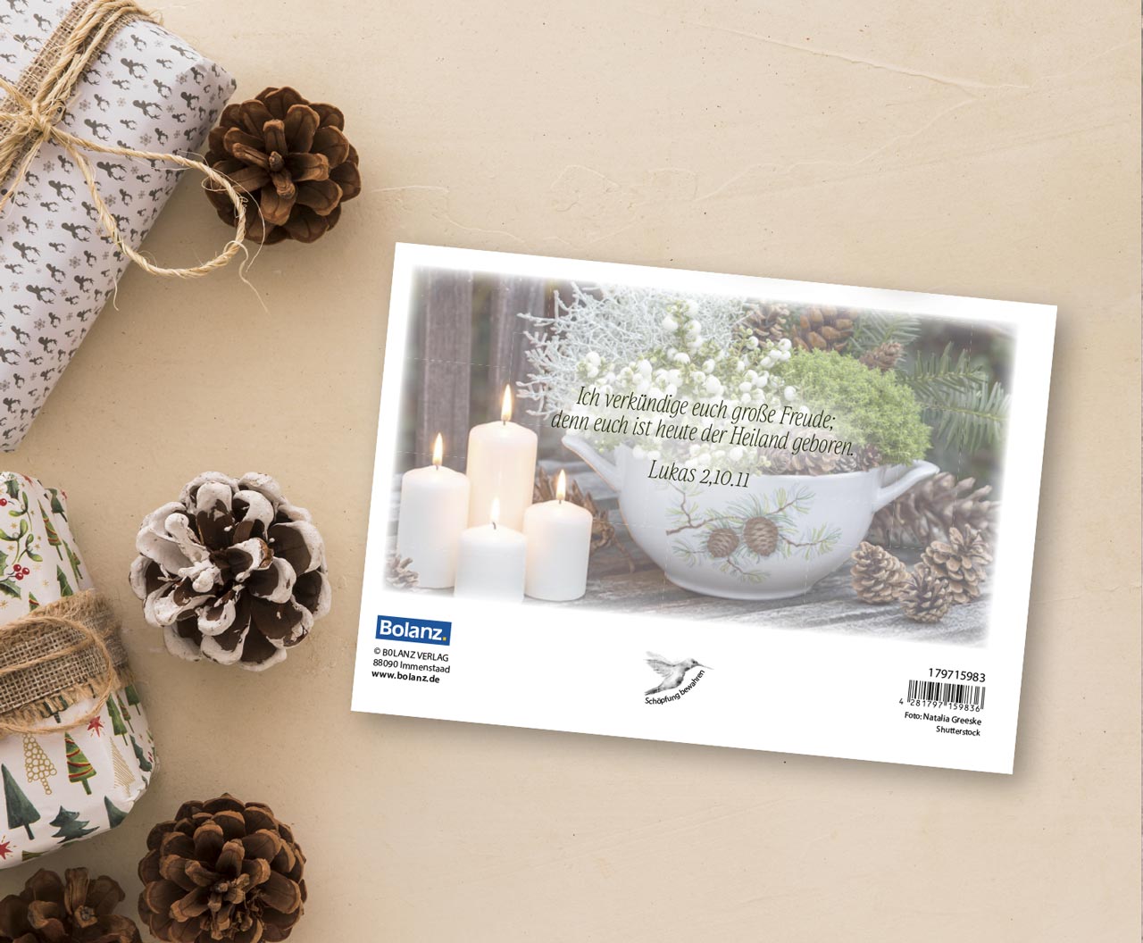 Postkarte Gesegnete Weihnachten