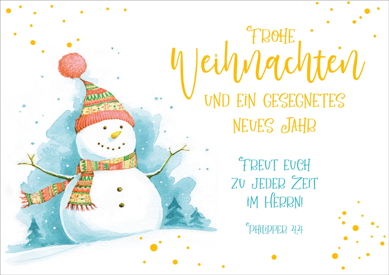 Faltkarte Schneemann