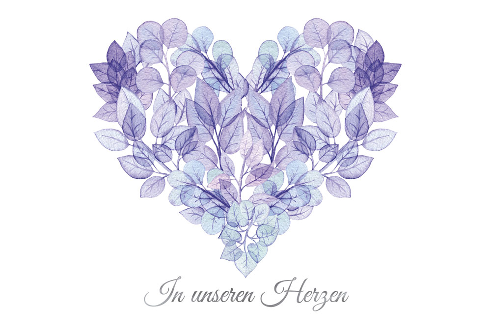 Faltkarte Blätterherz