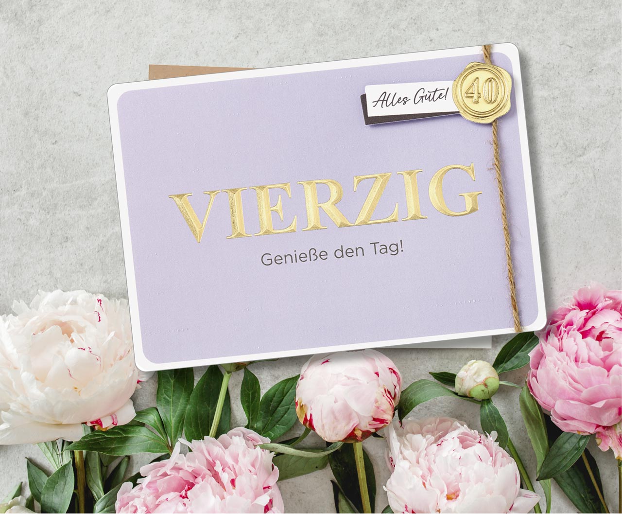 Faltkarte Geburtstag 40