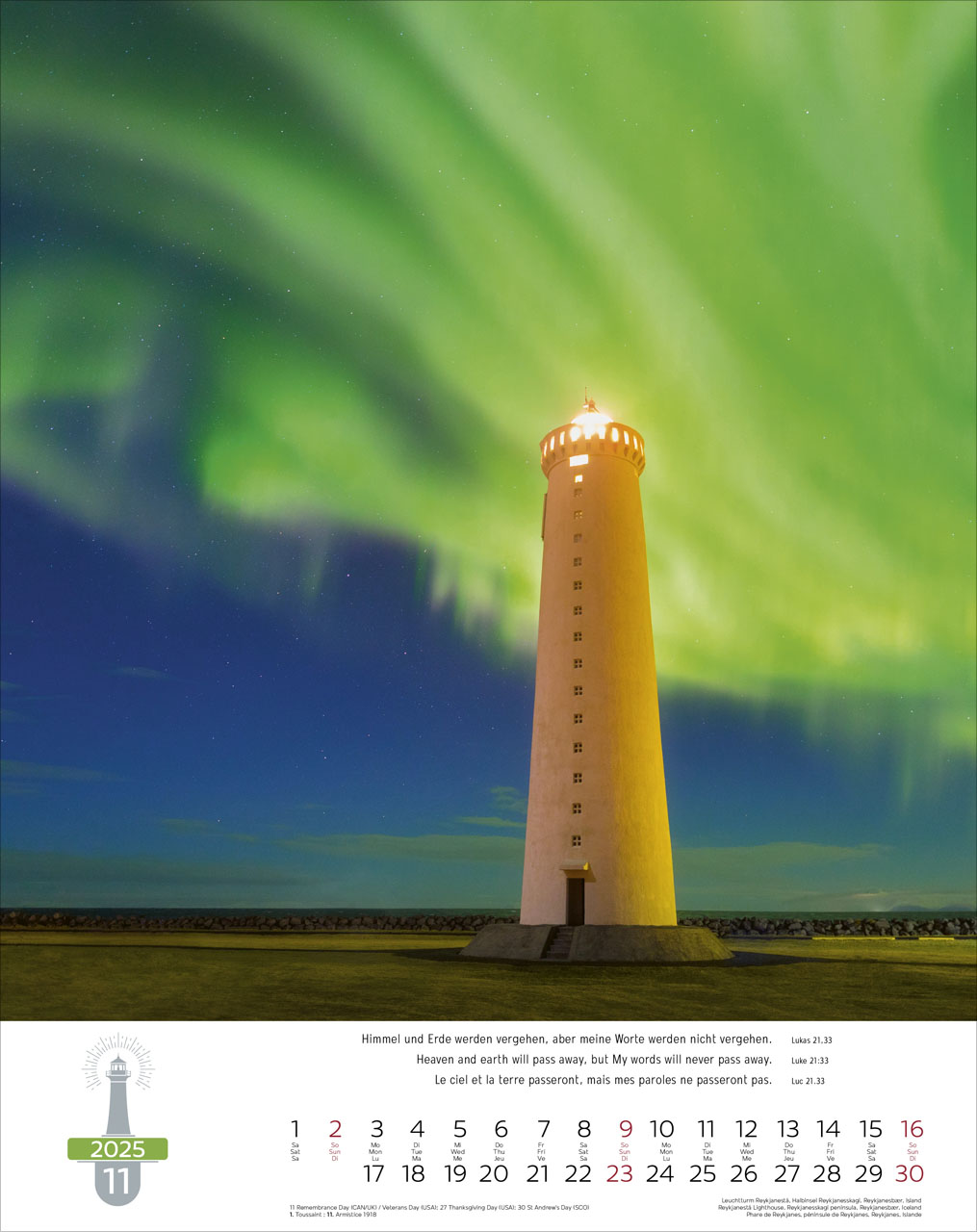 Leuchttürme - Lighthouses - Phares 2025 - Super Wandkalender