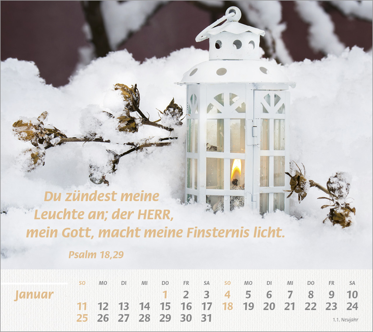 Du bist meine Stärke Großdruck-Tischkalender 2026