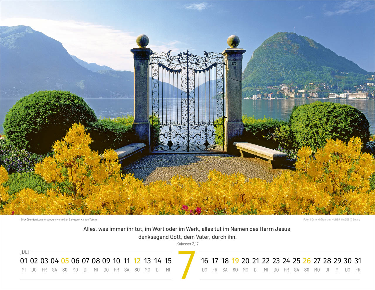 Schweiz 2026 - Wandkalender (polnisch)