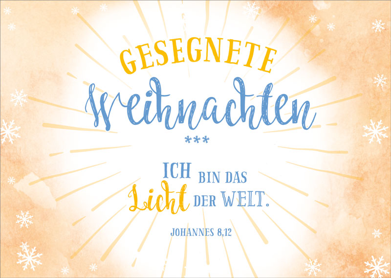 Postkarte Ich bin das Licht der Welt BW