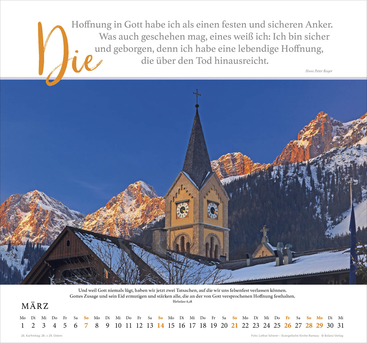 Fels meiner Stärke 2027 – Wandkalender