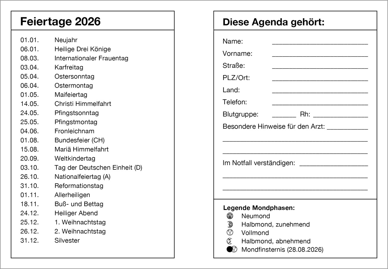 Farbfoto-Agenda 2026 Farbfoto-Agenda 2026