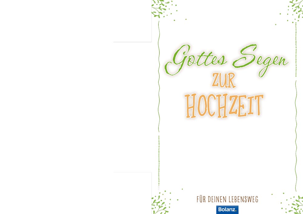 Grußheft - Gottes Segen zur Hochzeit