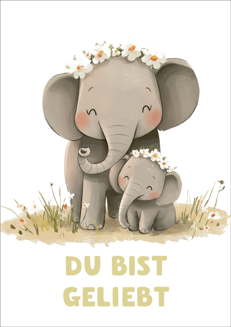 Poster Elefant A3