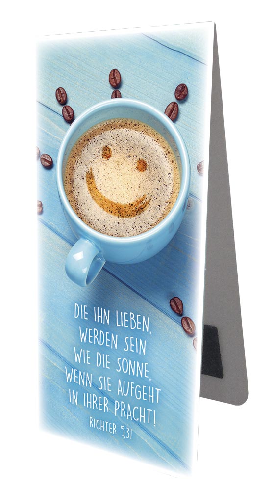 Magnetlesezeichen Cappuccino Smiley-Gesicht