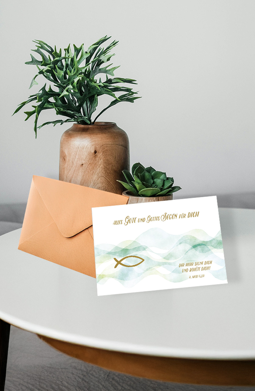 Faltkarte Segen für Dich Fisch