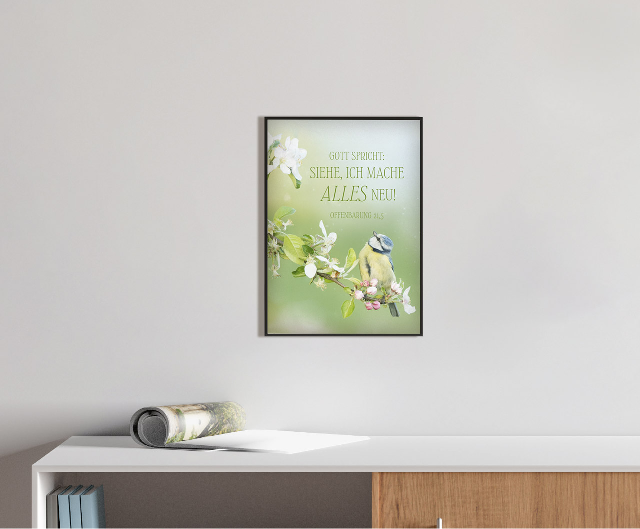 Poster Jahreslosung Vogel A4