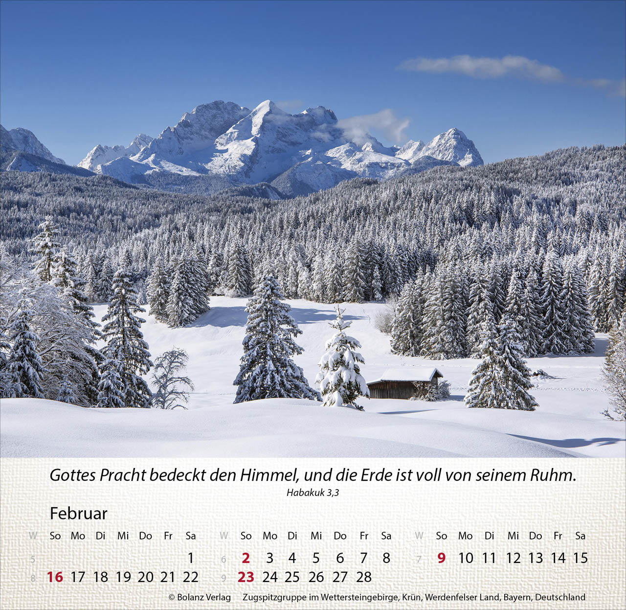 Berge 2025 - Tischkalender