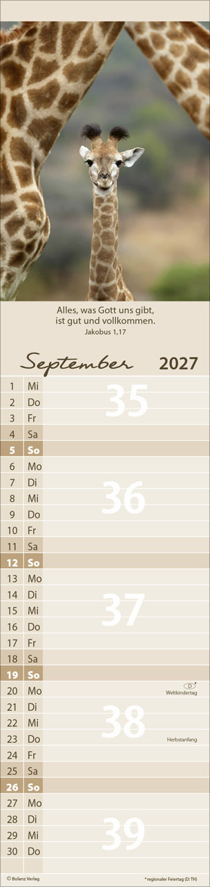 Für Euch 2027 – Streifenterminkalender