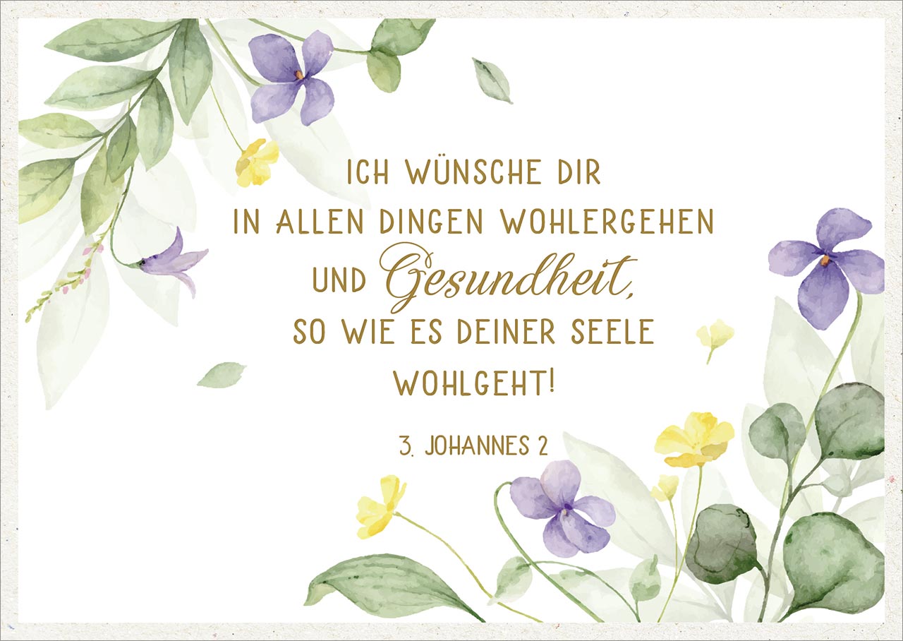 Postkarte Wohlergehen