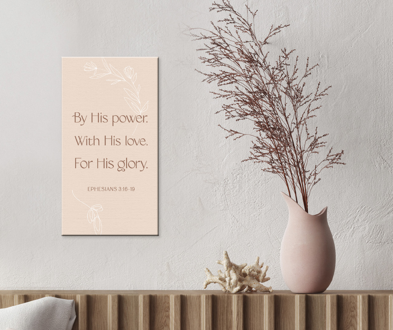 Metallschild for His glory