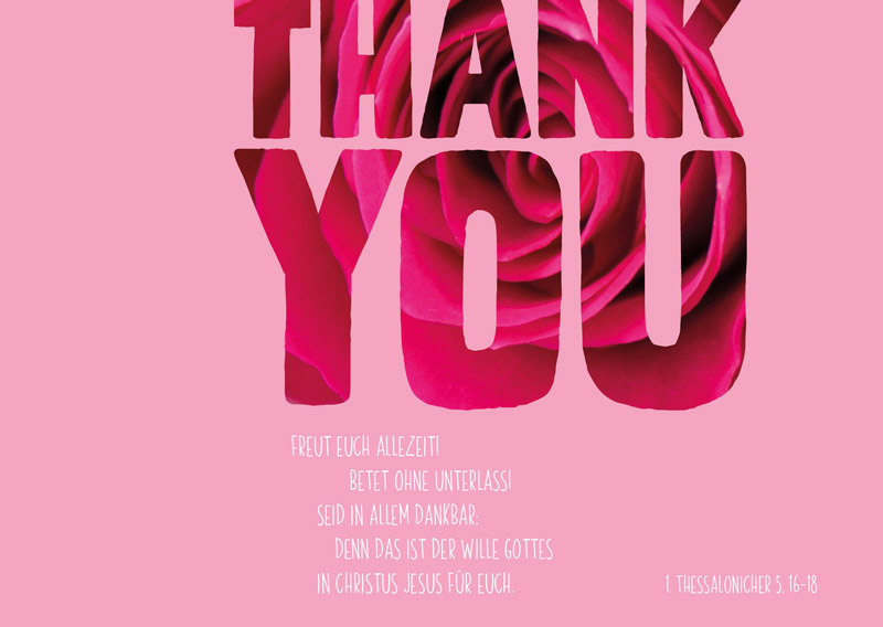 Postkarte Thank You