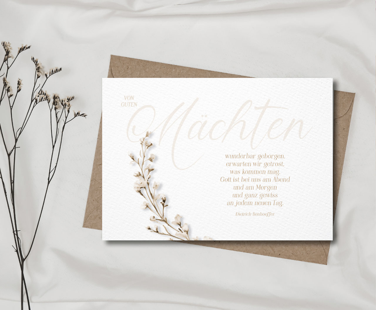 Faltkarte Trauer Dietrich Bonhoeffer
