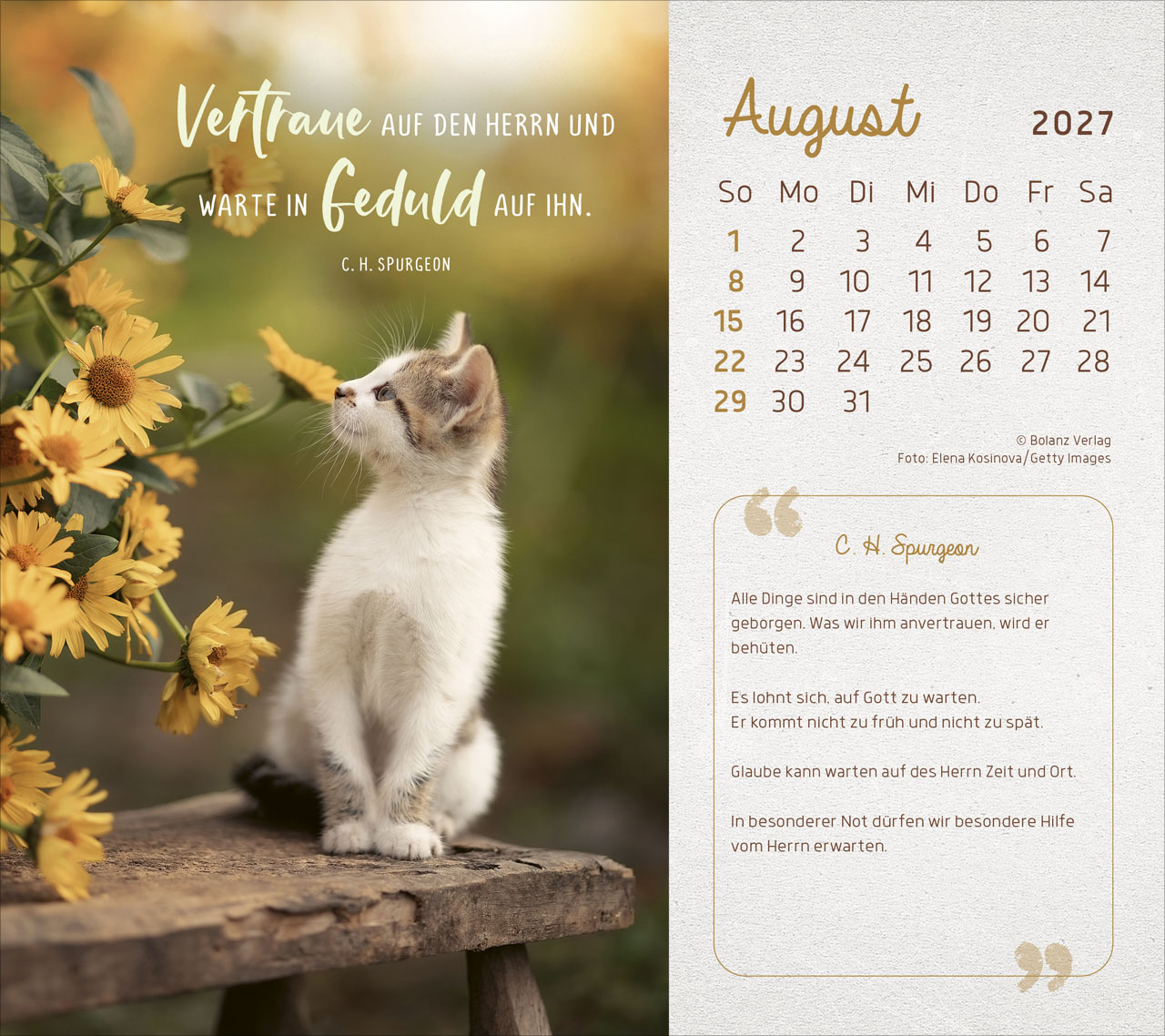 Mit seiner Kraft 2027 – Tischkalender