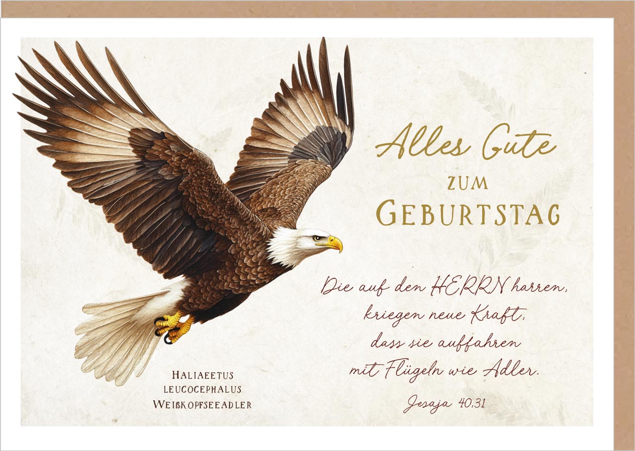 Faltkarte Adler