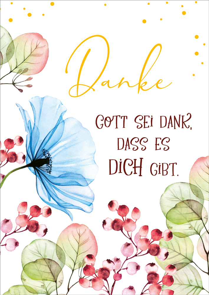 Postkarte Danke Gott sei Dank GF