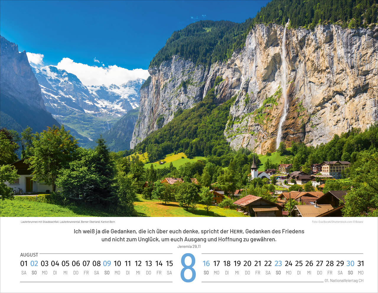 Schweiz 2026 - Wandkalender (polnisch)