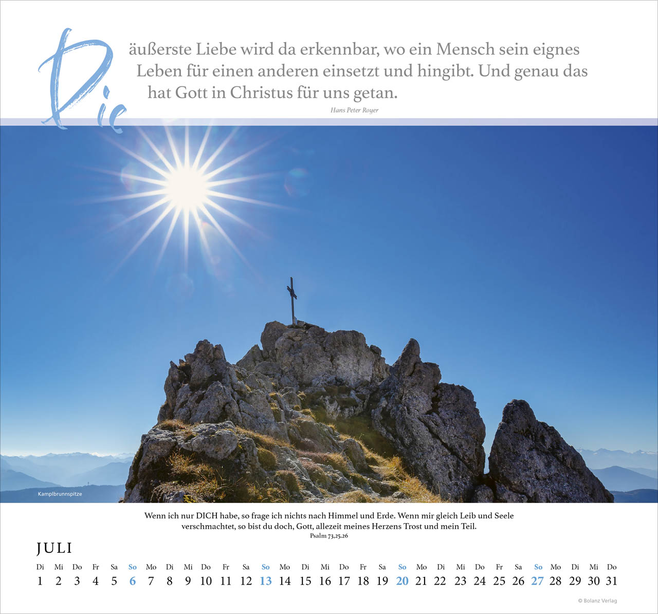 Fels meiner Stärke - Hans Peter Royer Wandkalender