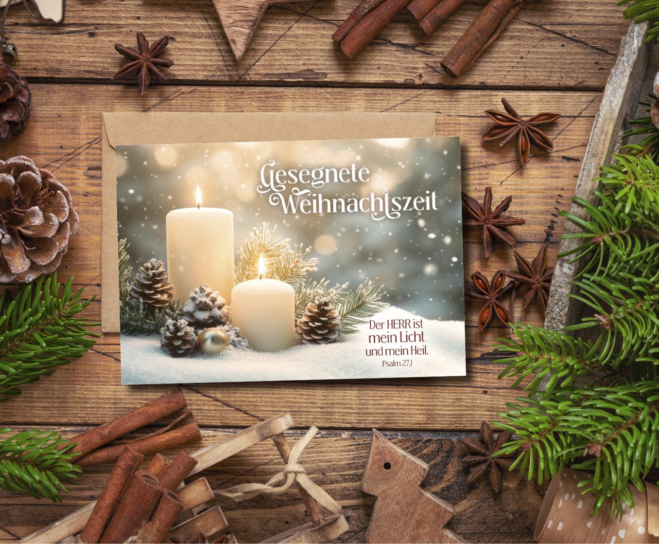 Faltkarte Gesegnete Weihnachtszeit