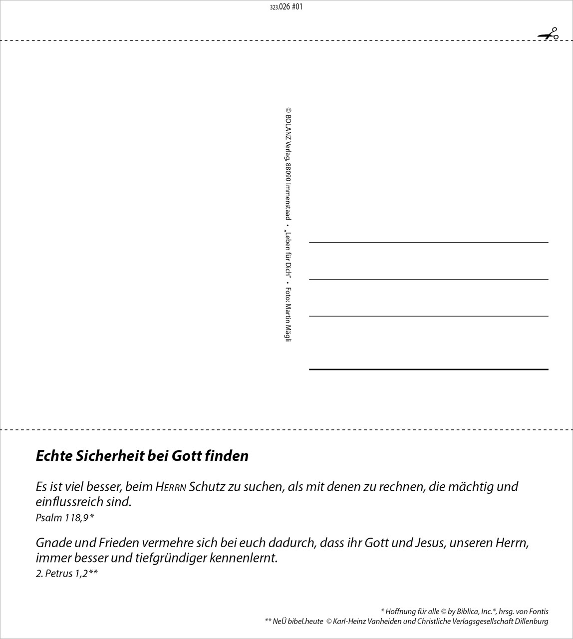 Leben für Dich 2027 – Verteilkalender