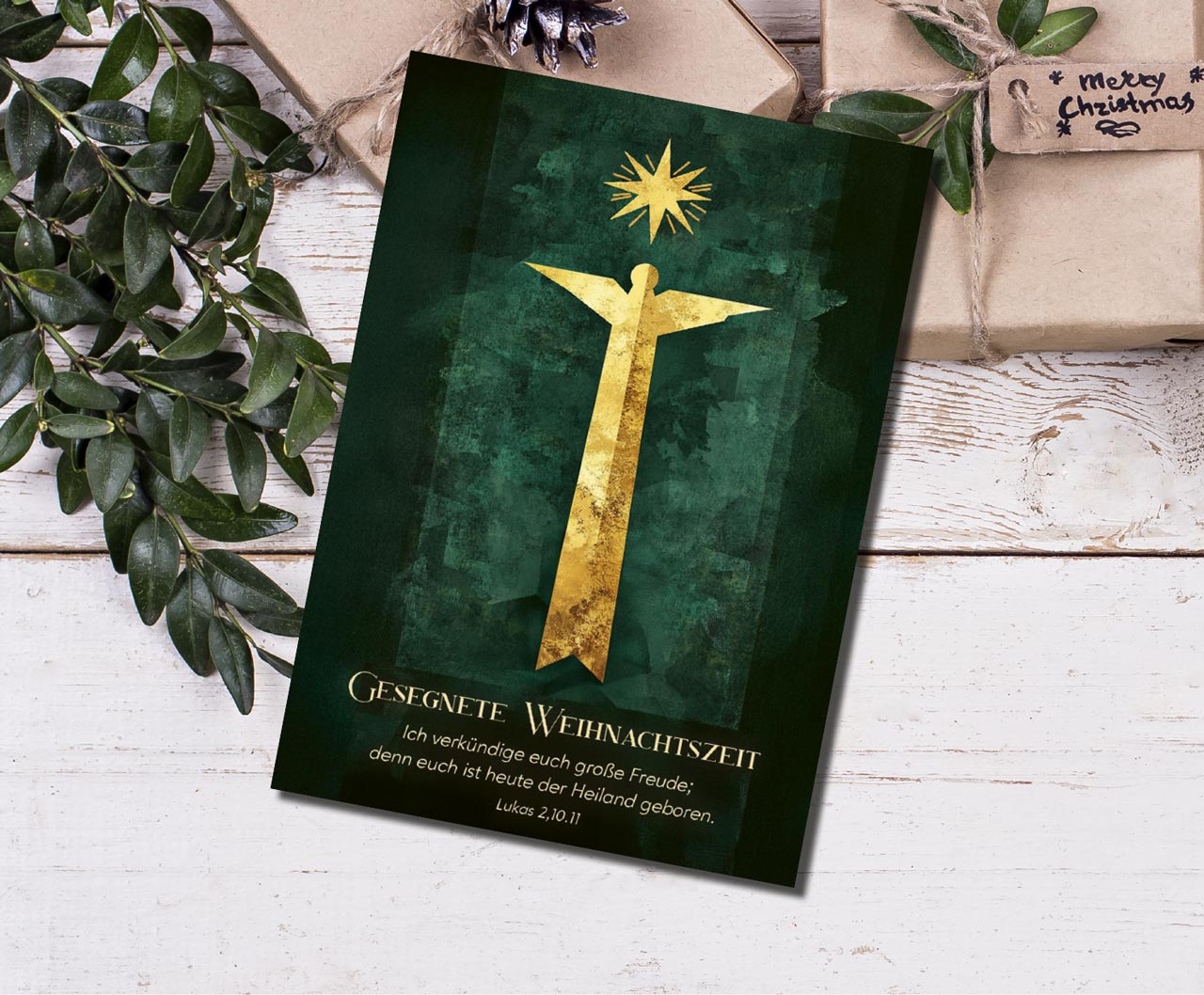 Postkarte Weihnachtszeit Engel