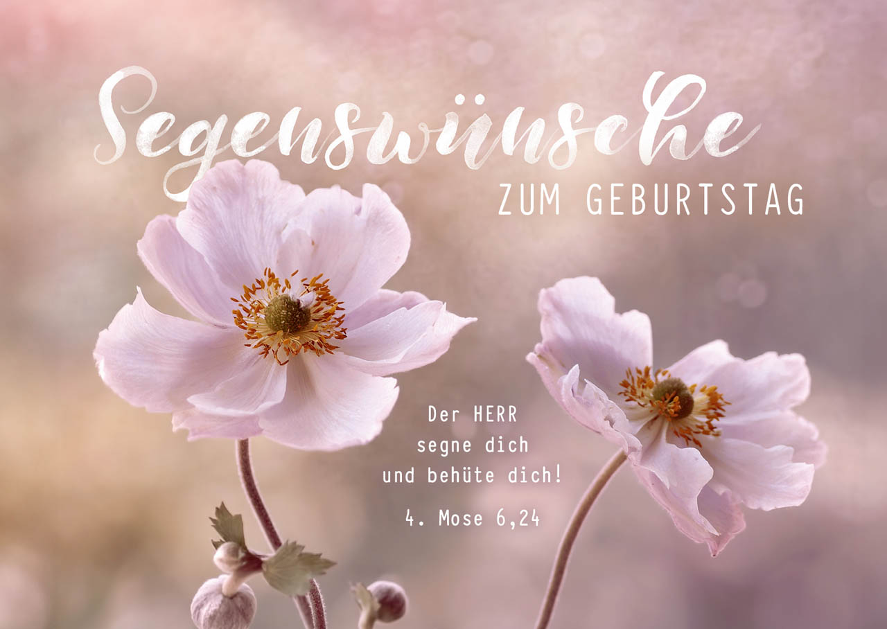 Postkarte Segenswünsche zum Geburtstag