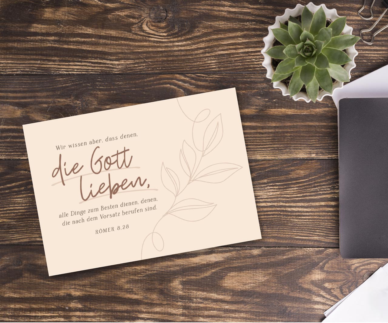 Postkarte Die Gott lieben