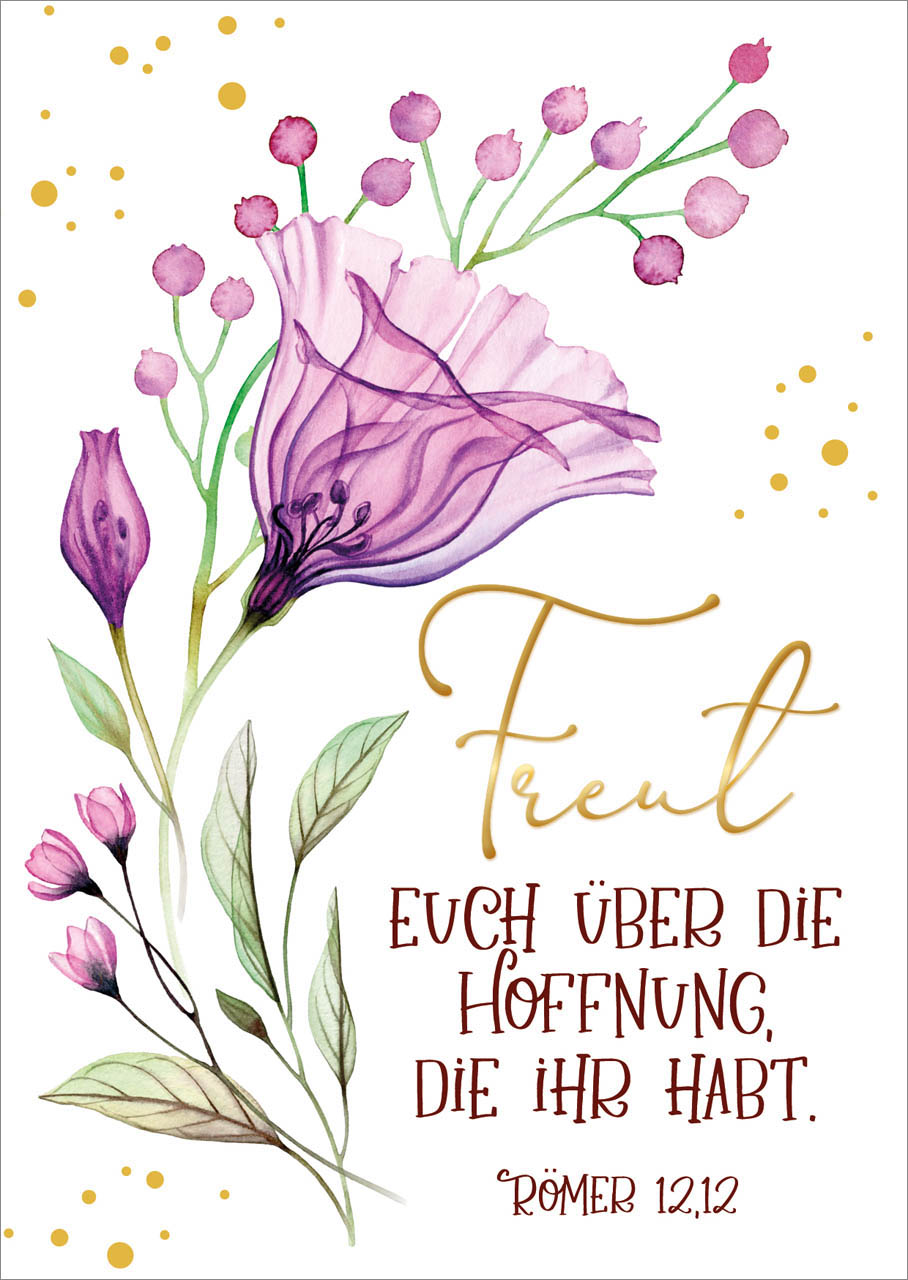 Postkarte Freut euch - Ermutigung
