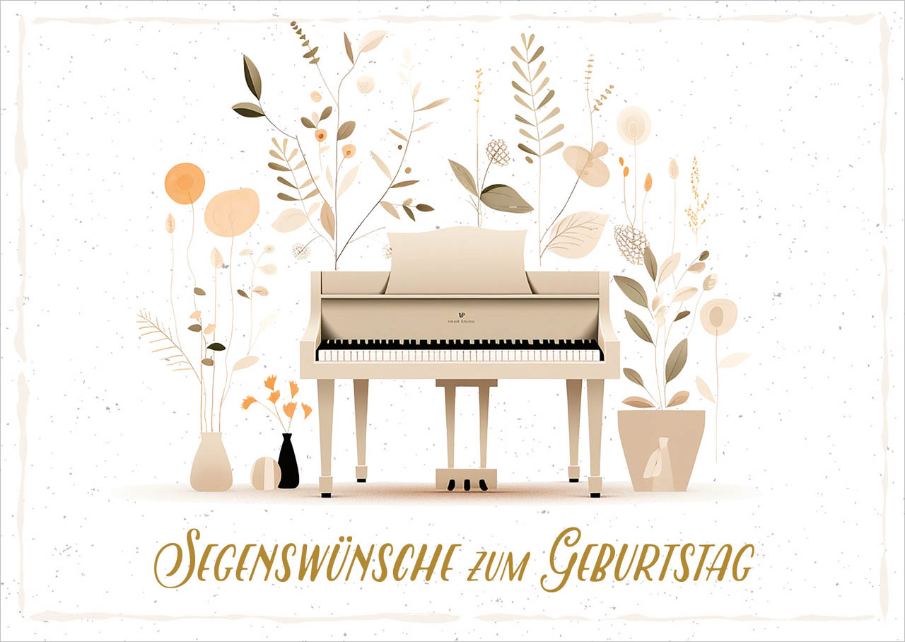 Postkarte Klavier
