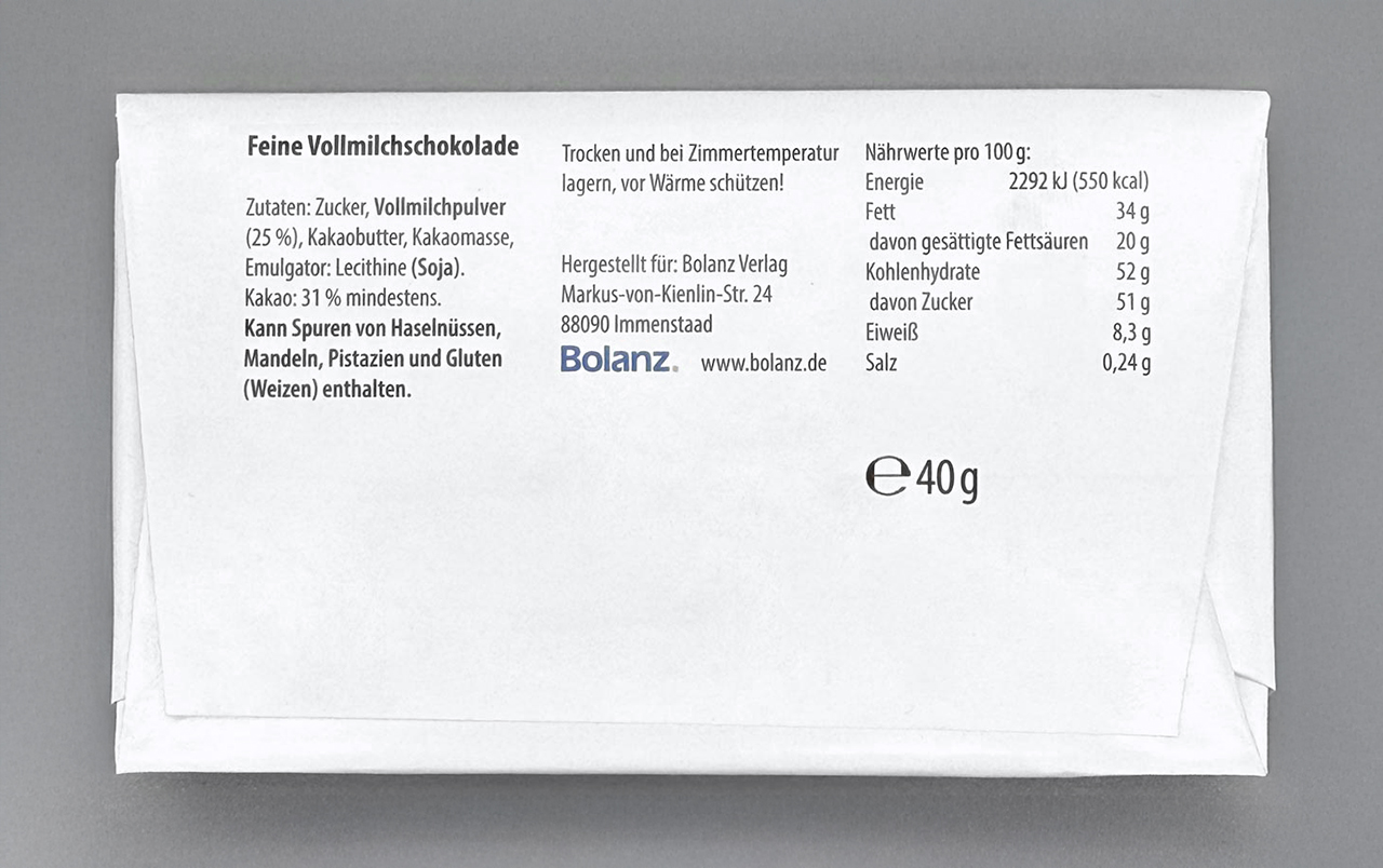 Display Schokolade