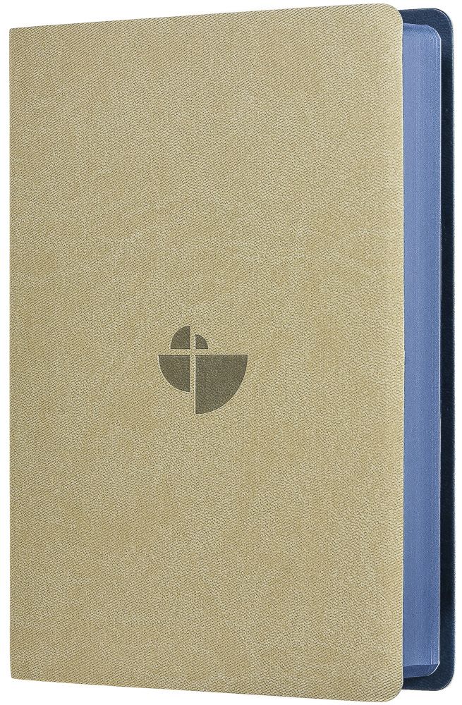 Schlachter 2000 Bibel - Taschenausgabe, sandfarben, blauer Farbschnitt