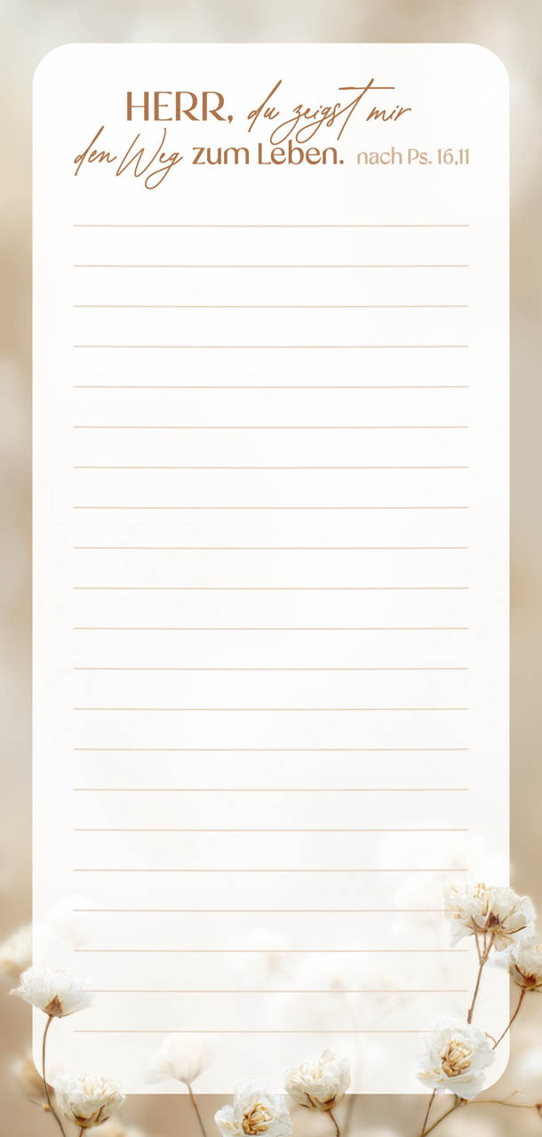 Küchen-Notizblock Notizen – Schleierkraut