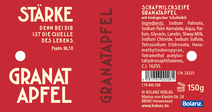 Schafmilchseife Stärke | Granatapfel