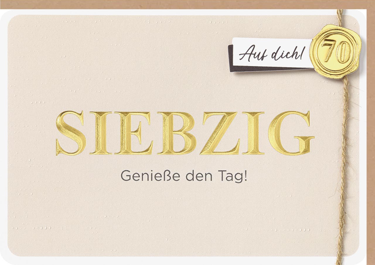 Faltkarte Geburtstag 70