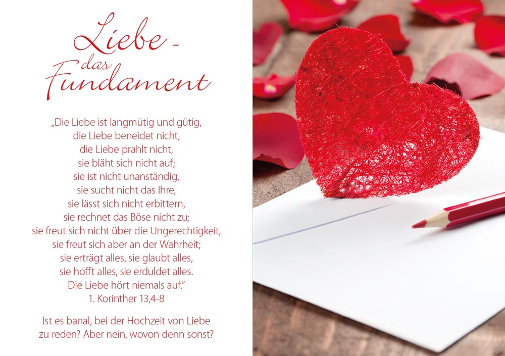 Grußheft Hochzeit