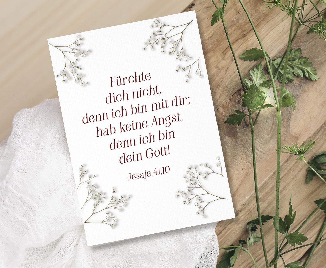 Postkarte Jahreslosung 2027 Blumen