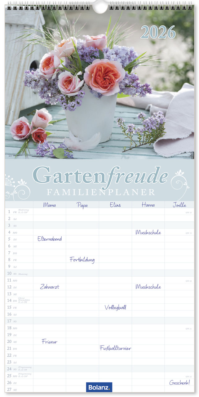 Im Garten zuhause - Familienplaner 2026