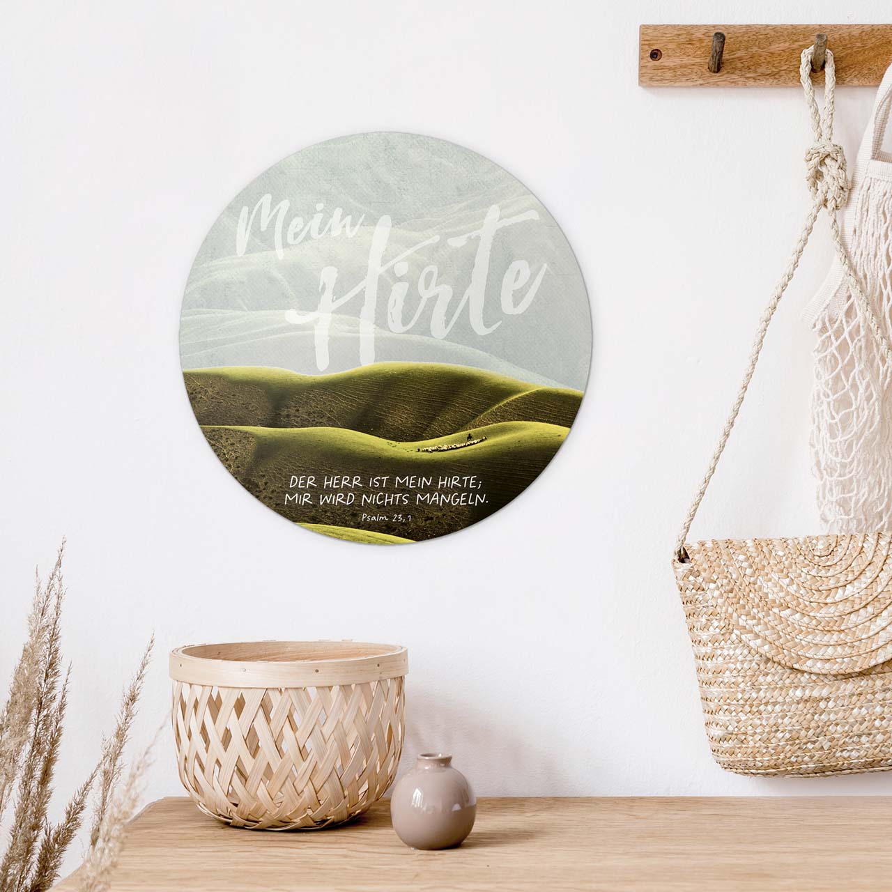 Wandschmuckbild Hirte 25 cm