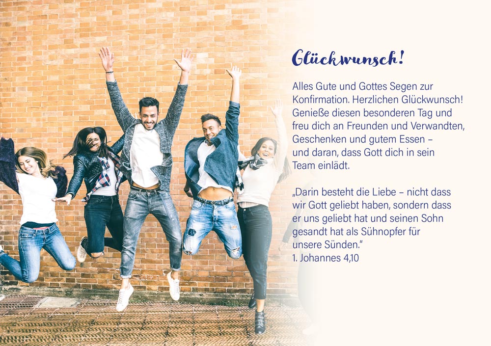 Grußheft Segenswünsche zur Konfirmation