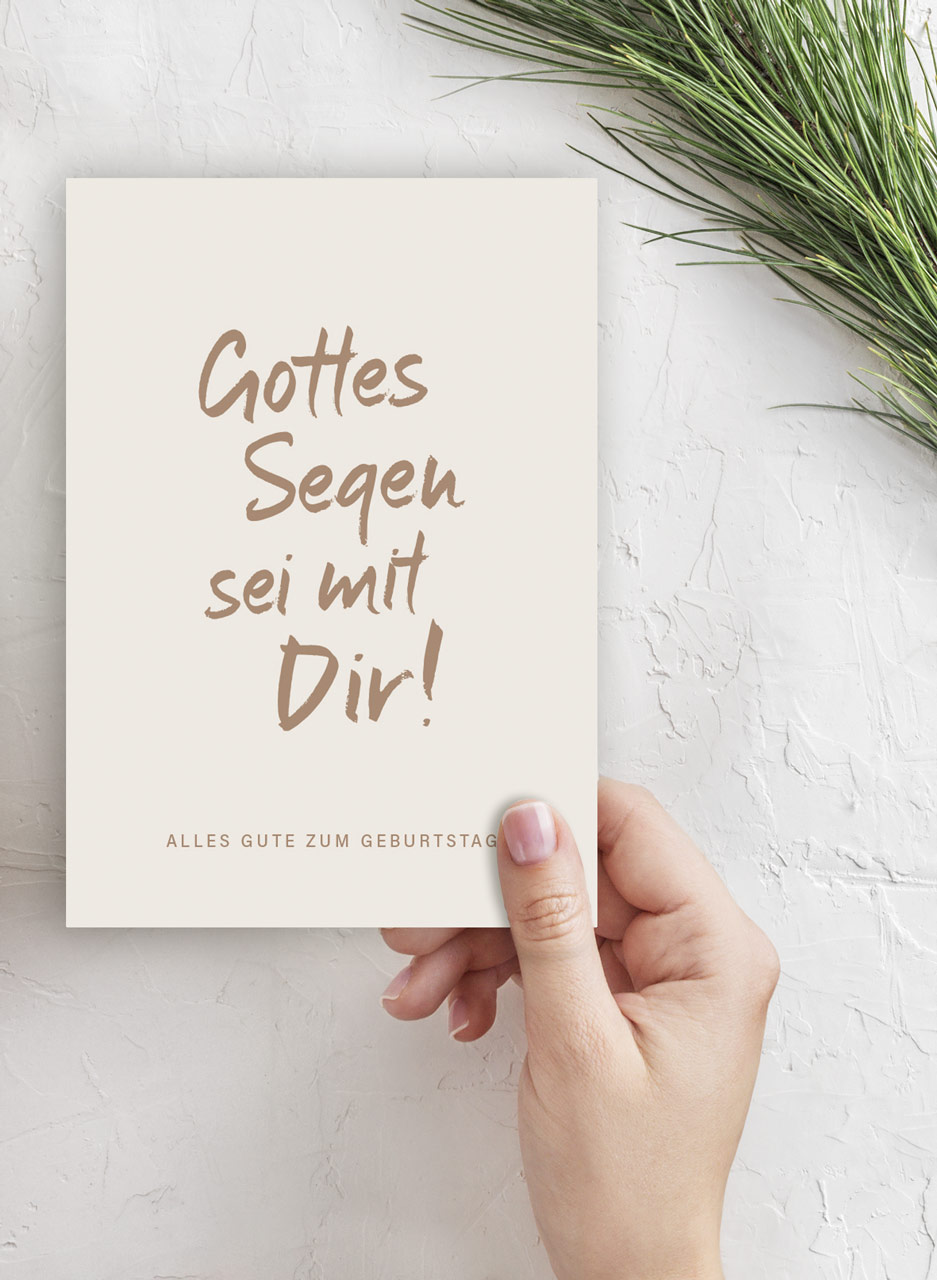 Postkarte Gottes Segen sei mit Dir!