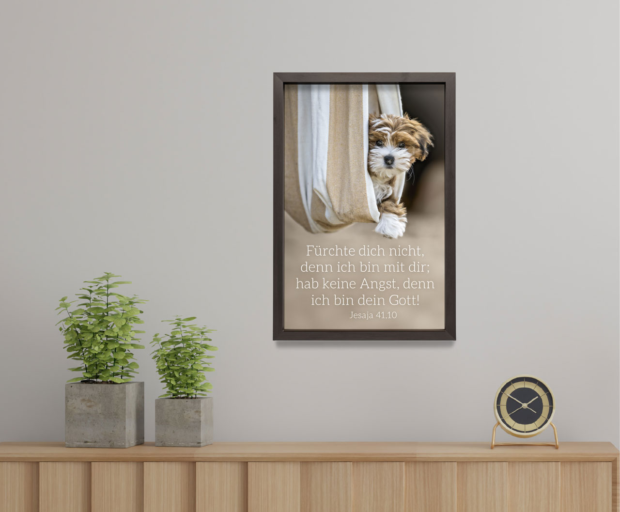 Poster Jahreslosung 2027 Hund A3