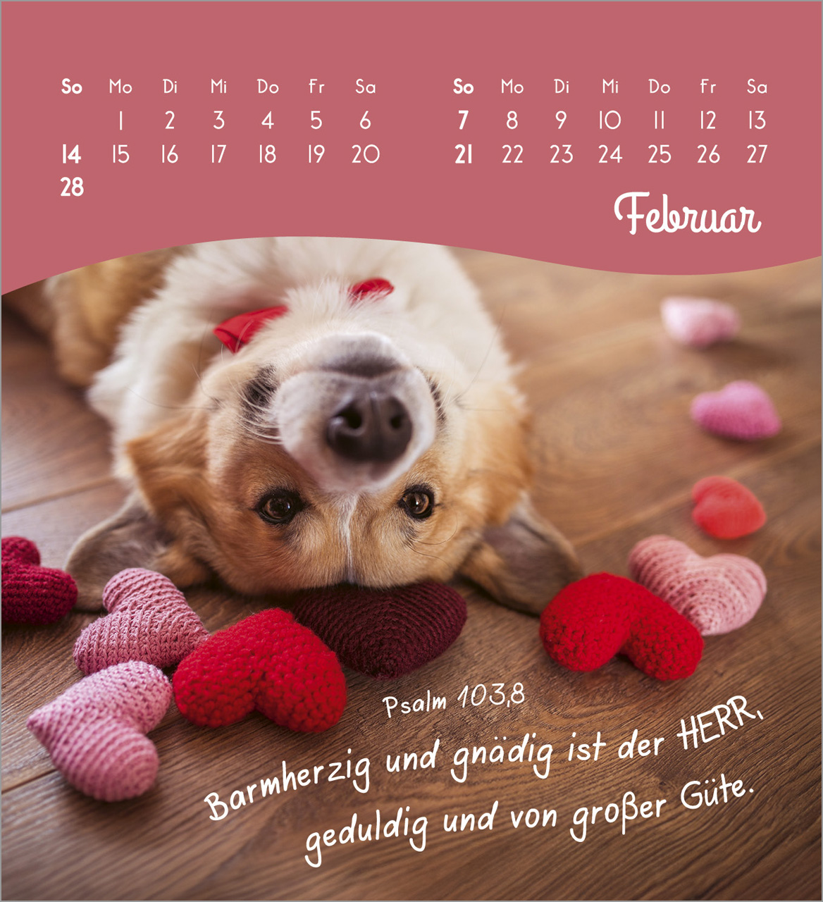 Von Herzen ein glückliches Jahr 2027 – Tischkalender