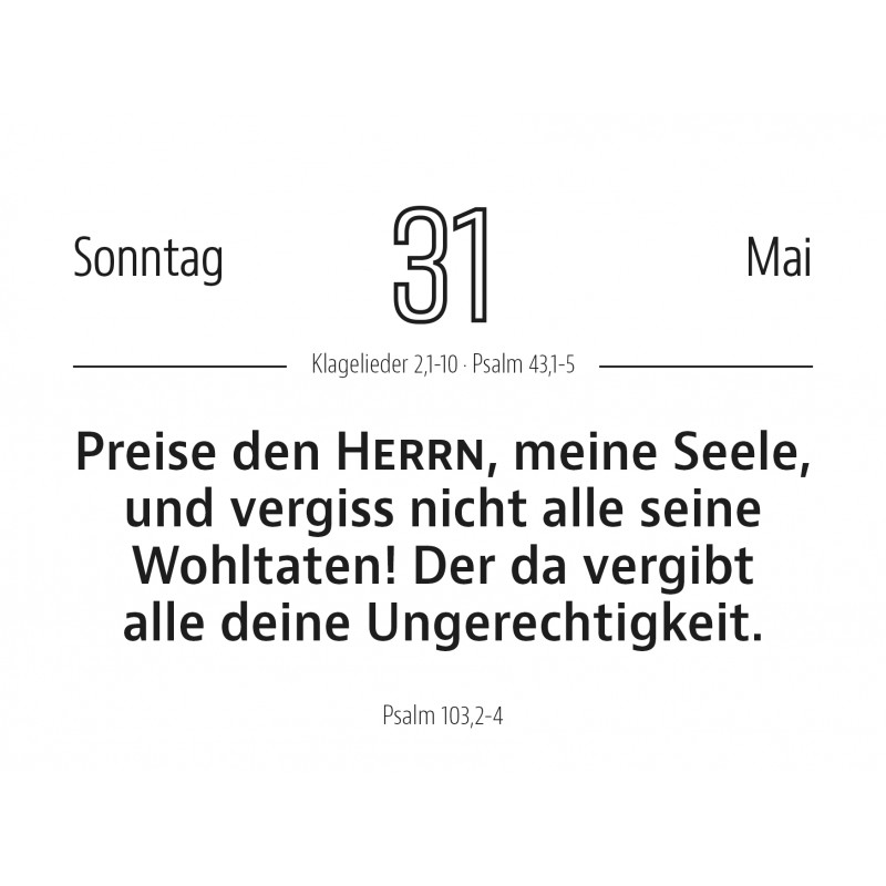 Gottes Wort für jeden Tag 2026 - Abreißkalender