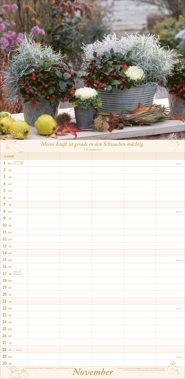 Gartenfreude 2027 – Familienplaner
