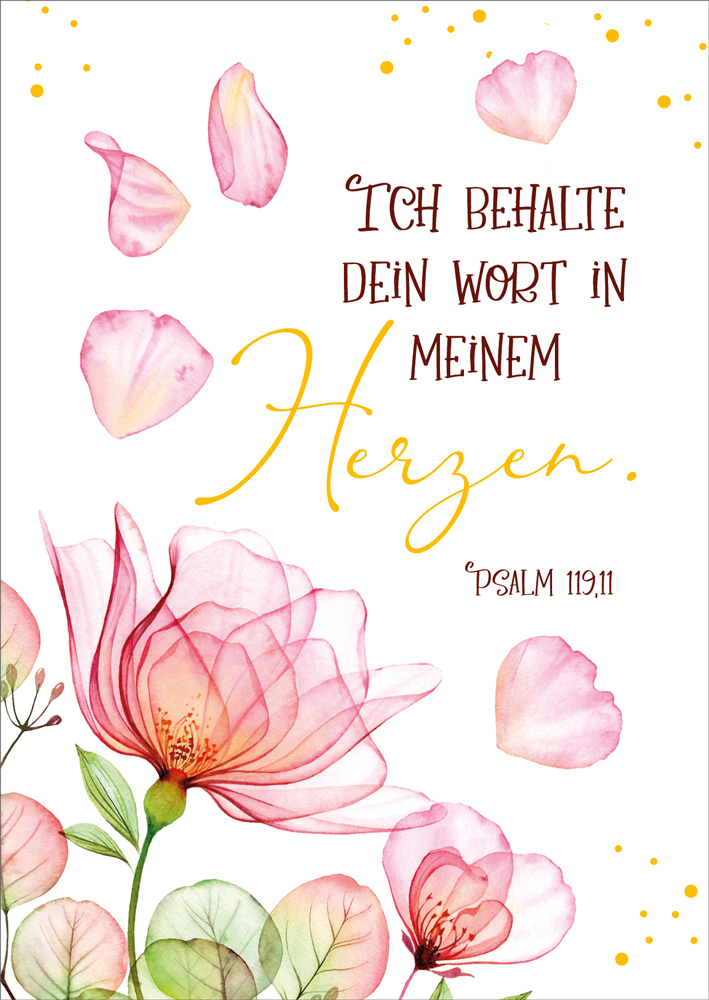 Postkarte Ich behalte dein Wort in meinem Herzen GF