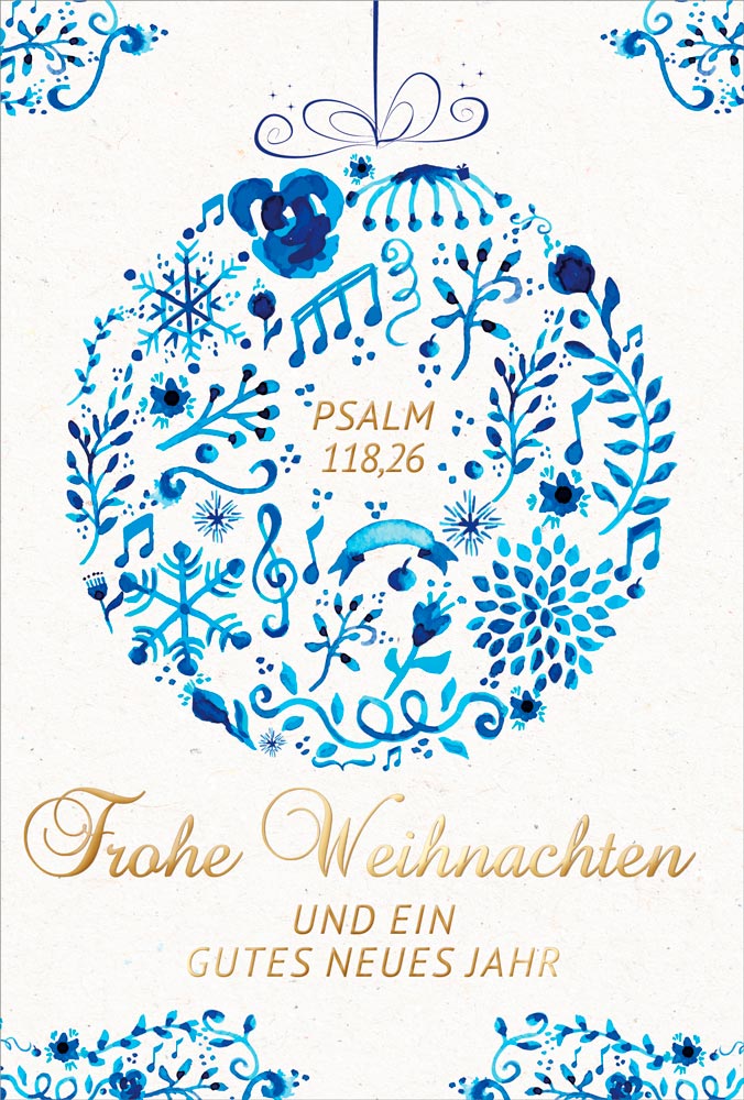 Postkarte Kugel mit Psalm